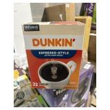 dunkin expresso style xtra dark 22 kcups exp 1.25