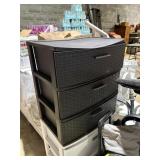 3 drawer sterilite container, black