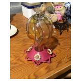 glass hummingbird feeder