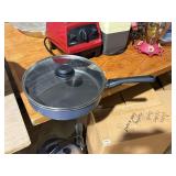 12' smart living deep skillet with glass lid