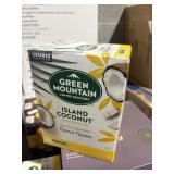 24 kcups green mtn, island coconut coffee