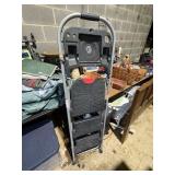 step ladder 5ft tall when folded, top step is 2.9f