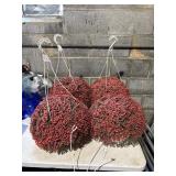 4 faux hanging flowers,