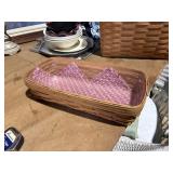 1990 LONGABERGER bread basket, protector