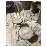 2 wrought iron pub chairs