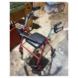 drive walker with seat, foldable, clean walker