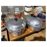 MIRRO roaster /lid, stock pot /lid, both vintage