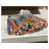 32 large fat crayons,
