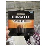1 duracell CR2 lithium battery, 3volt exp 2034