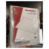 5 Pendaflex zip envelopes 1' expansion letter size