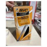 24 ct bic crystal black ink pens