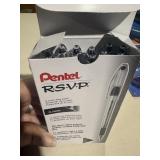 12 black Pentel RSVP ball point ink pens