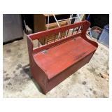 red bench, toy box, or storage box