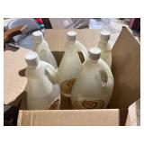 5 jugs lamp oil,  several have been used