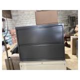 lateral file cabinet 36'x18.5'x 28' tall dark gray