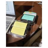 2 POST IT  note dispenser & 24 sticky notes