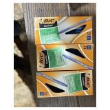 36 Bic Round Stic blue ballpoint pens