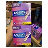 2 boxes TAMPAX compact 14ct@ tampons regulars