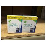 2 boxes 1 touch ultra 30ct@ test strips exp 12/26