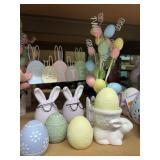 easter decor egg tree, ceramic eggs,