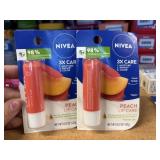 2 nivea lip cares both peach