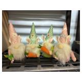2 pink & 2 green gnomes 9'@ weighted bottoms