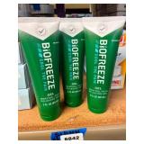 3 tubes of bio freeze cool the pain 3oz@