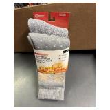 2 pr womens thermal insulated socks gray