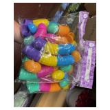 3 pks bright colored plastic eggs 40ct@