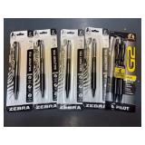 7 zebra gel pens