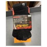 mens knit lined touchscreen gloves black,