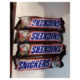 4 regular snickers bars exp 5/26