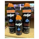 3 cans edge sensitive skin shave gel