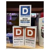3 duke cannon soaps -1 big ass, 2 big bourbons