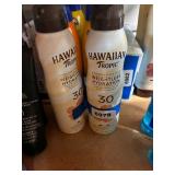 2 bottles hawaiian tropic spf 30 clear sunscreen