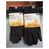 2 pr womens thermal touchsceen gloves black