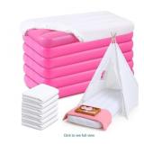 6 Toddler size air mattresses w/ 6 white fitted sh