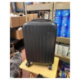 carry on suitcase, 1 damaged wheel - still rolls