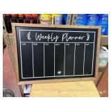 weeklly planner chalkboard,