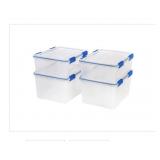 27 & 44 qt Storage Boxes w/ gasket seal *damage*