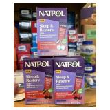 3 pks natrol sleep & restore drink mix cherry 3/27