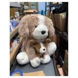 Jumbo Plush dog w/ puppy from play right