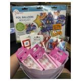 hair tinsel, novelty glasses, stick on nails 6sets