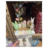 easter decor, salt n peppers, lighted ceramic