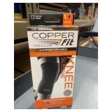 copper fit compression knee sleeve size lg  14/16