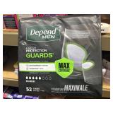 depends for men 52ct pads