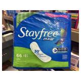 stayfree 66ct maxi super pads