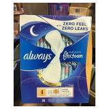 alwys flexfoam 38ct overnight size 4