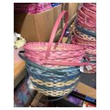 4 large bamboo basket random colors 15'w x 6'd