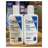 2 bottles cerave daily moisrizing lotion 3oz@